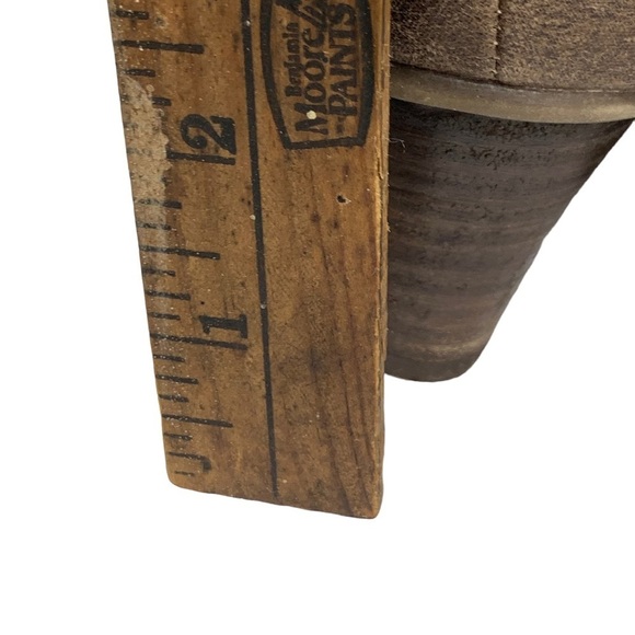 Bare Traps Like New Side Zip Distressed  Brown Ankle Boot 2” Stacked Heel Size 7 - Picture 11 of 12